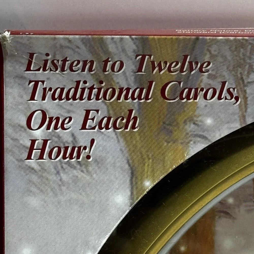 Mark Feldstein Snow Family Musical Christmas Carol Clock 12 Songs Dark Sensor